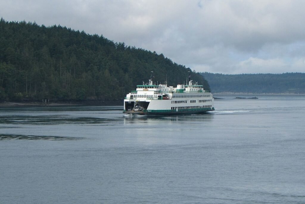 Washington State Ferry crossing Puget Sound, a fun boat ride from Bremerton for toddlers